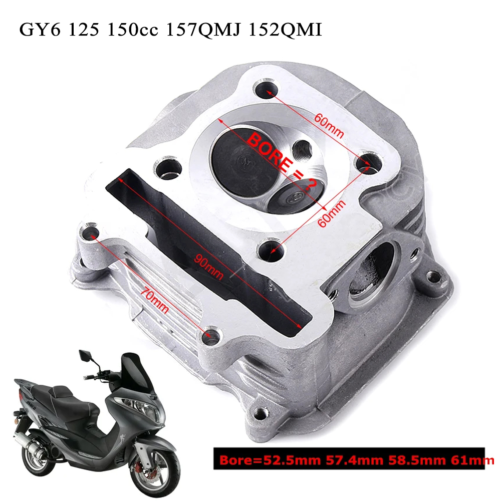 Motorcycle Engine Parts - Tête de cyclomoteur avec 6 intervalles,